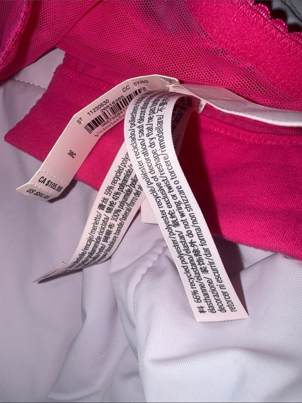 NWT Victoria’s Secret Pink Rhinestone Strap Lace Corset 38DD - Picture 5 of 7